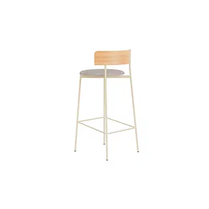 Friday bar stool - sand frame - natural back